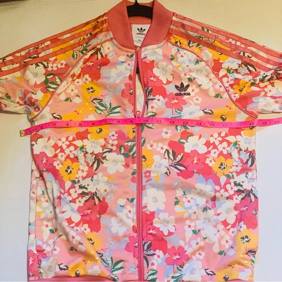 adidas Pink Floral Bomber Jacket - Picture 8 of 13